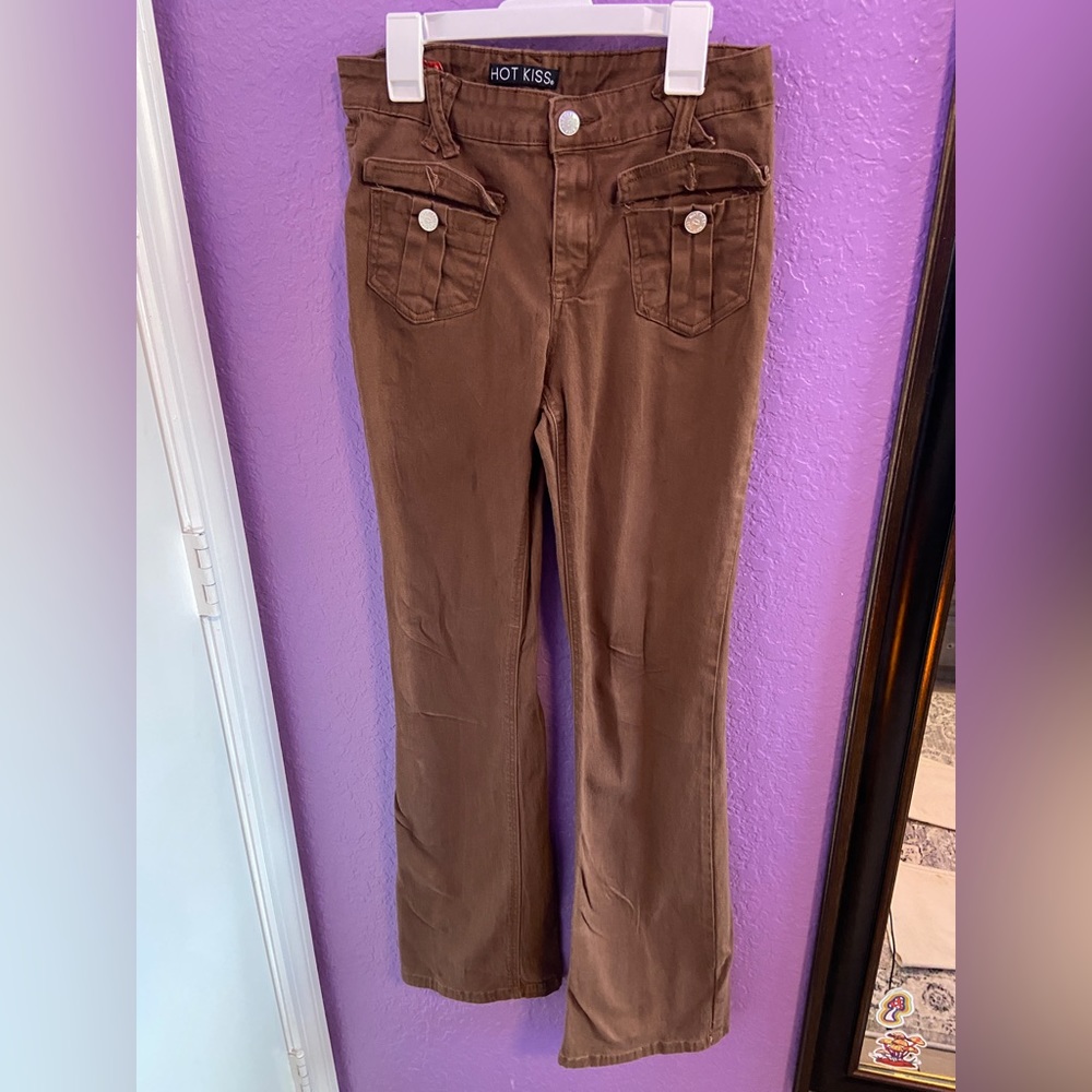 Brown flare hot kiss pants